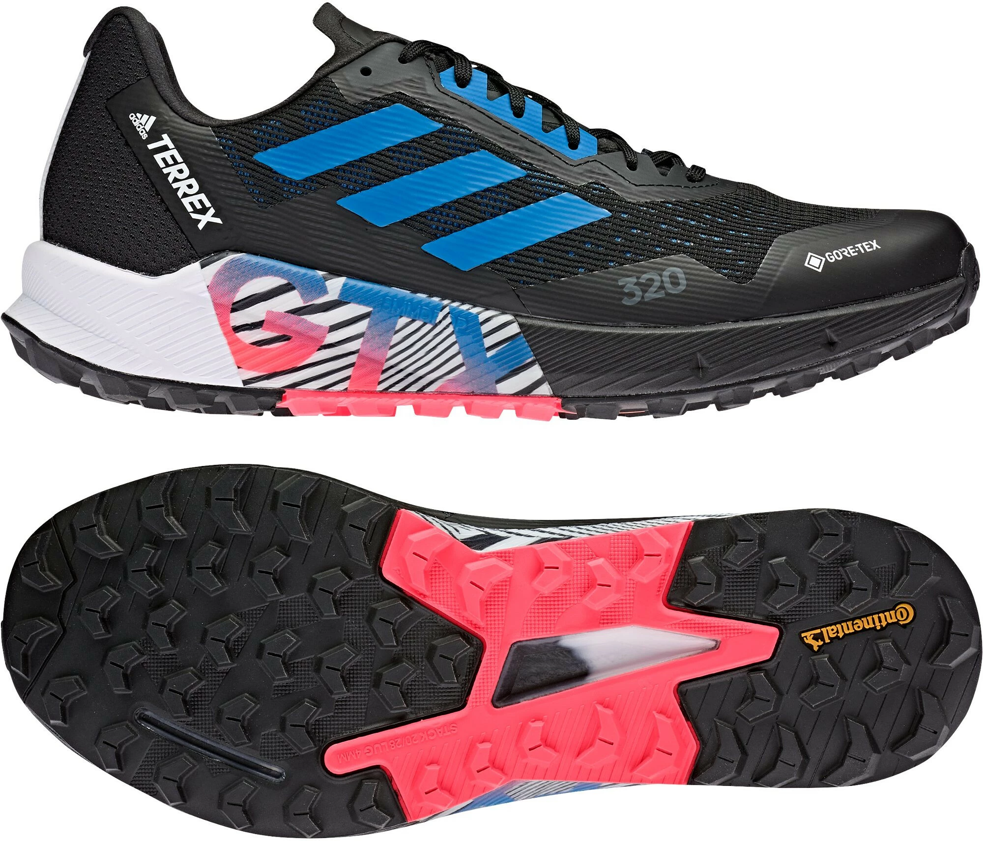 Adidas TERREX Agravic Flow 2 GTX Trail Running Shoes Men, Zwart/wit 6 Adidas TERREX Agravic Flow 2 GTX Trail Running Shoes Men, Zwart/wit - Afbeelding 4