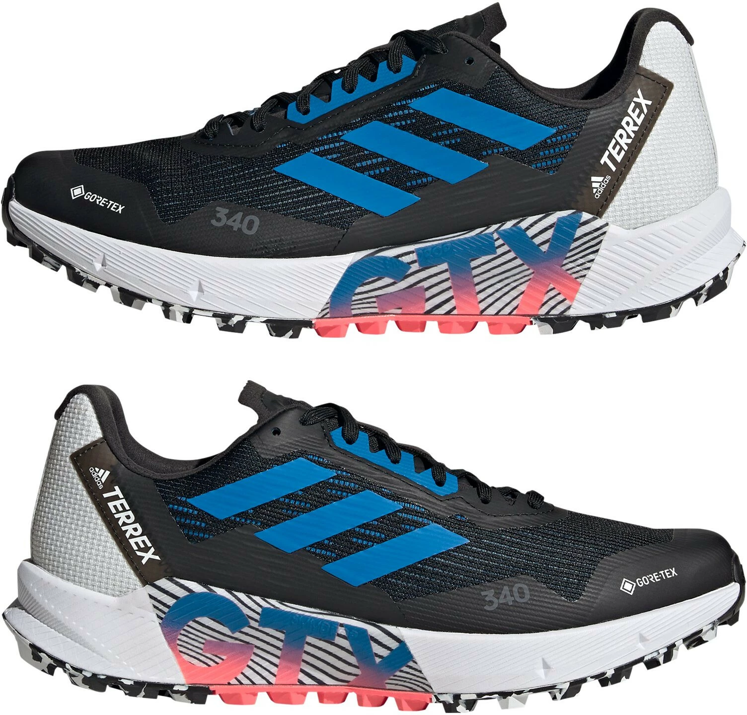 Adidas TERREX Agravic Flow 2 GTX Trail Running Shoes Men, Zwart/wit 7 Adidas TERREX Agravic Flow 2 GTX Trail Running Shoes Men, Zwart/wit - Afbeelding 5