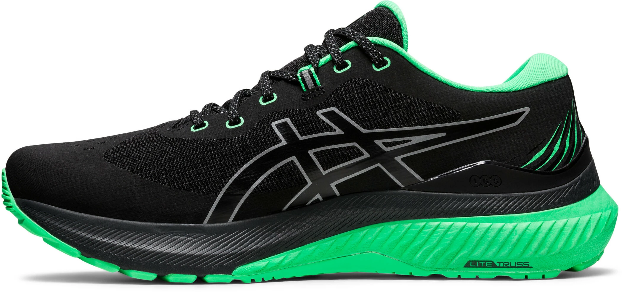 Asics Gel-Kayano 29 Lite-Show Shoes Men, Zwart/groen 4 Asics Gel-Kayano 29 Lite-Show Shoes Men, Zwart/groen - Afbeelding 2