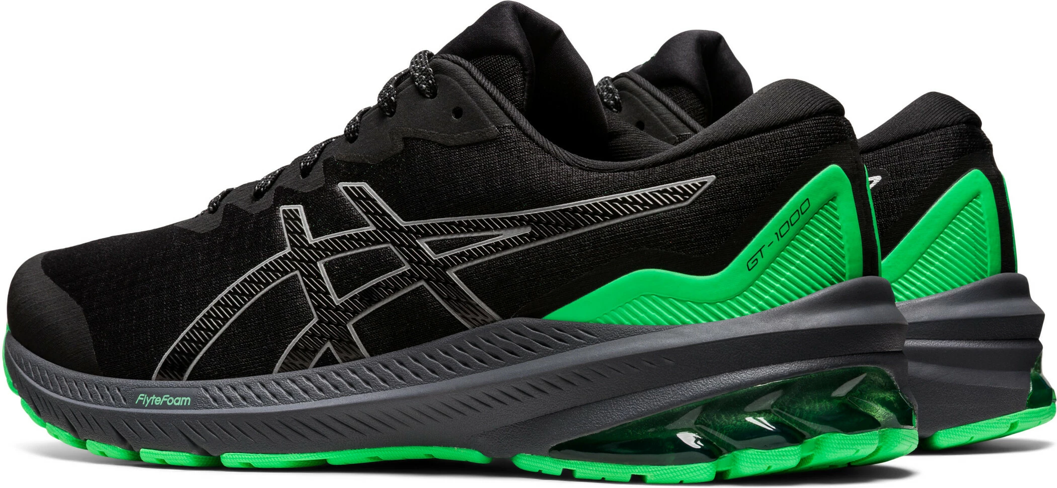 Asics GT-1000 11 Lite-Show Shoes Men, Zwart/groen 9 Asics GT-1000 11 Lite-Show Shoes Men, Zwart/groen - Afbeelding 7