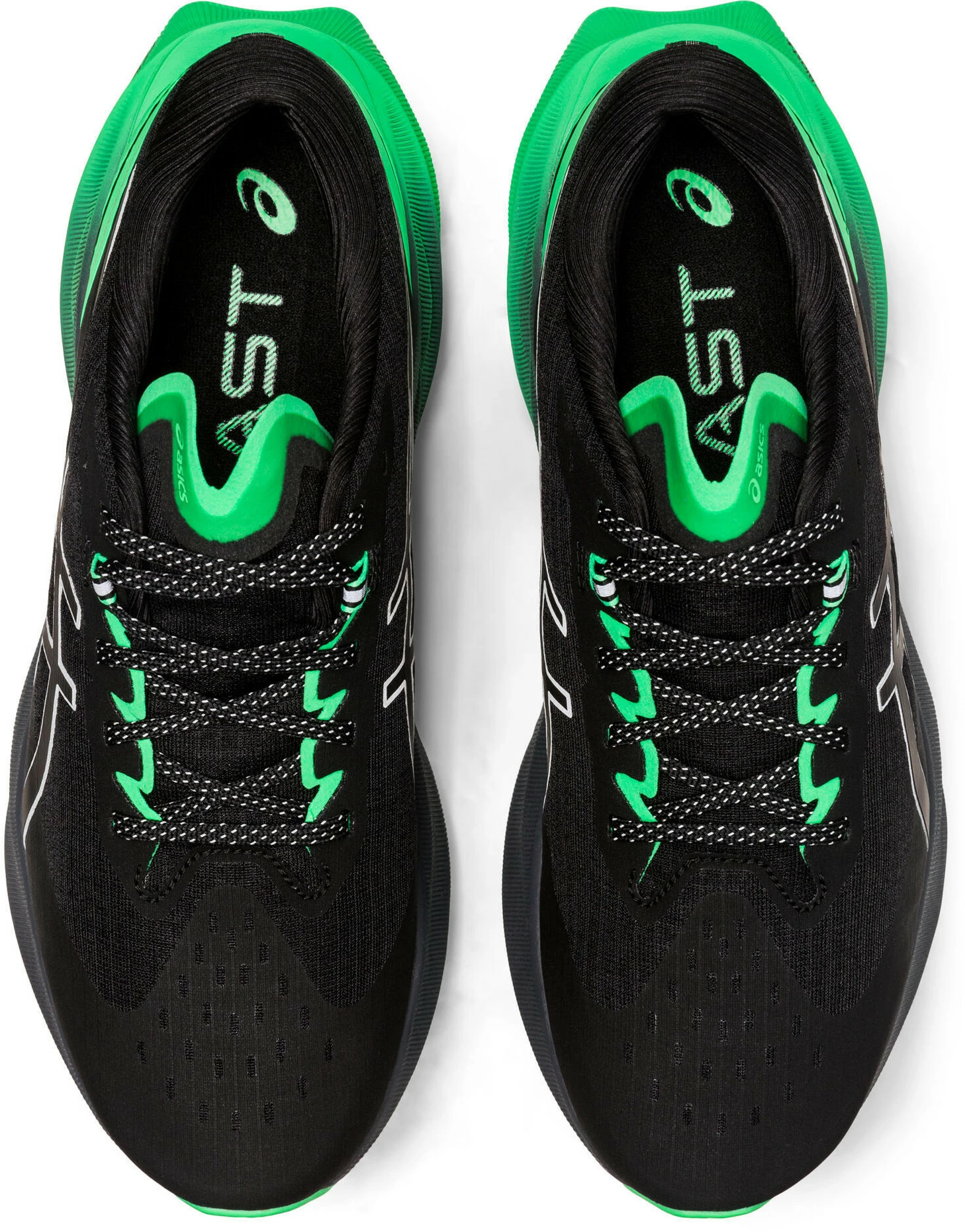 asics Novablast 3 Lite-Show Shoes Men, zwart/groen Asics Novablast 3 Lite-Show Shoes Men, Zwart/groen -Scarpa®-winkel asics novablast 3 lite show shoes men black new leaf 3