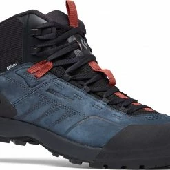 Black Diamond Mission Leather Mid WP Approach Shoes Men, Zwart/blauw