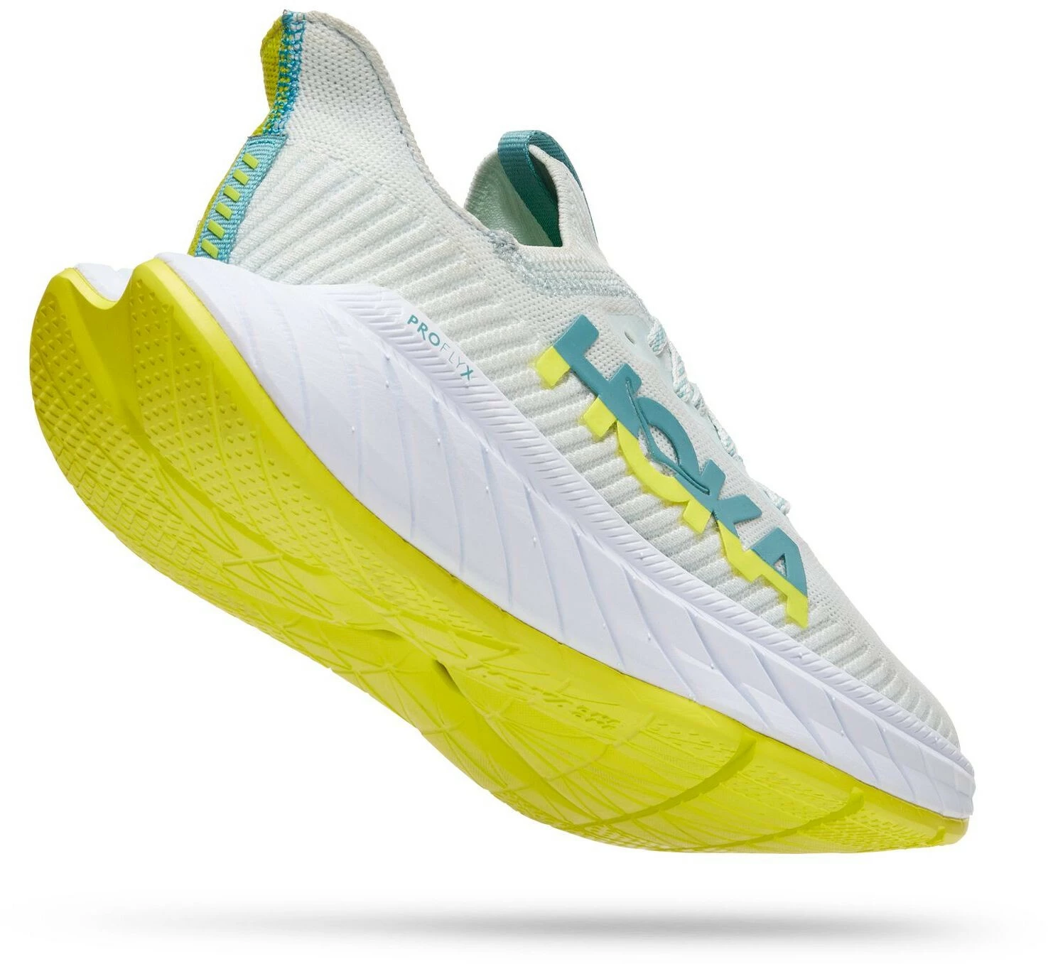 Hoka One One Carbon X 3 Running Shoes Men, Wit/geel 5 Hoka One One Carbon X 3 Running Shoes Men, Wit/geel - Afbeelding 3