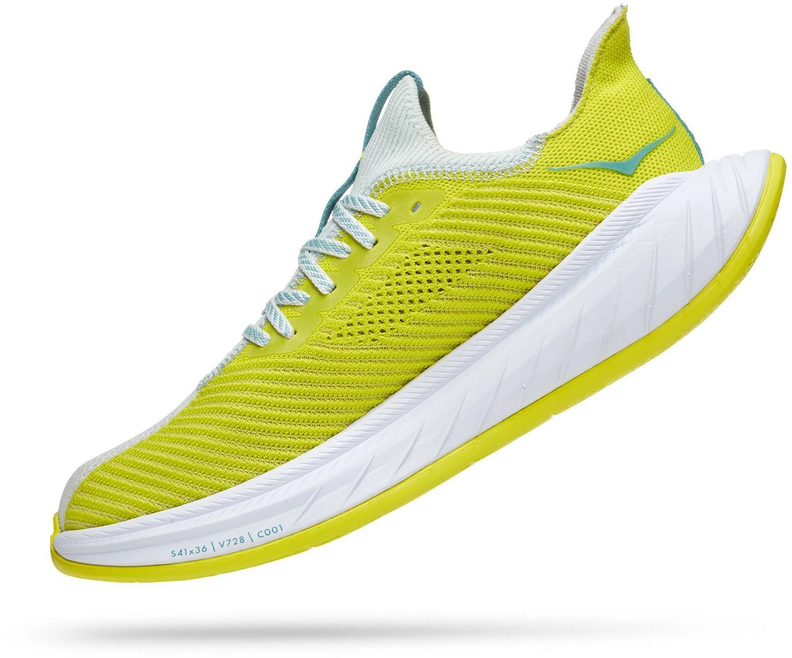Hoka One One Carbon X 3 Running Shoes Men, Wit/geel 6 Hoka One One Carbon X 3 Running Shoes Men, Wit/geel - Afbeelding 4