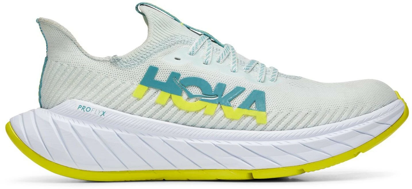 Hoka One One Carbon X 3 Running Shoes Men, Wit/geel 9 Hoka One One Carbon X 3 Running Shoes Men, Wit/geel - Afbeelding 7