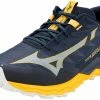 Mizuno Wave Daichi 7 Shoes Men, Blauw/geel -Scarpa®-winkel mizuno wave daichi 7 shoes men night sky trade winds gfusion 1